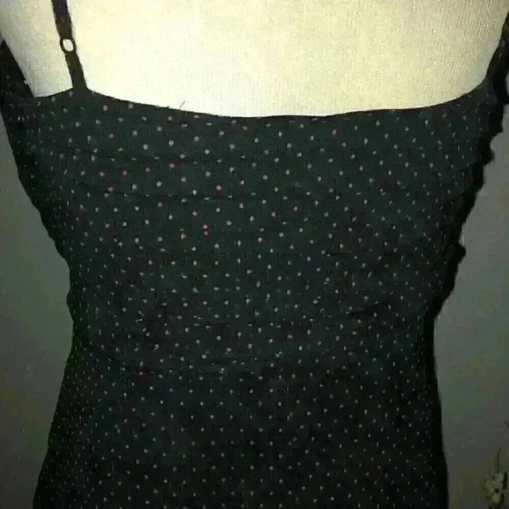 NBD Averie Polka Dot Midi Wrap Dress Black Sz Small NWT - Picture 6 of 10